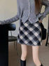 A-Line Woolen Preppy Skirts